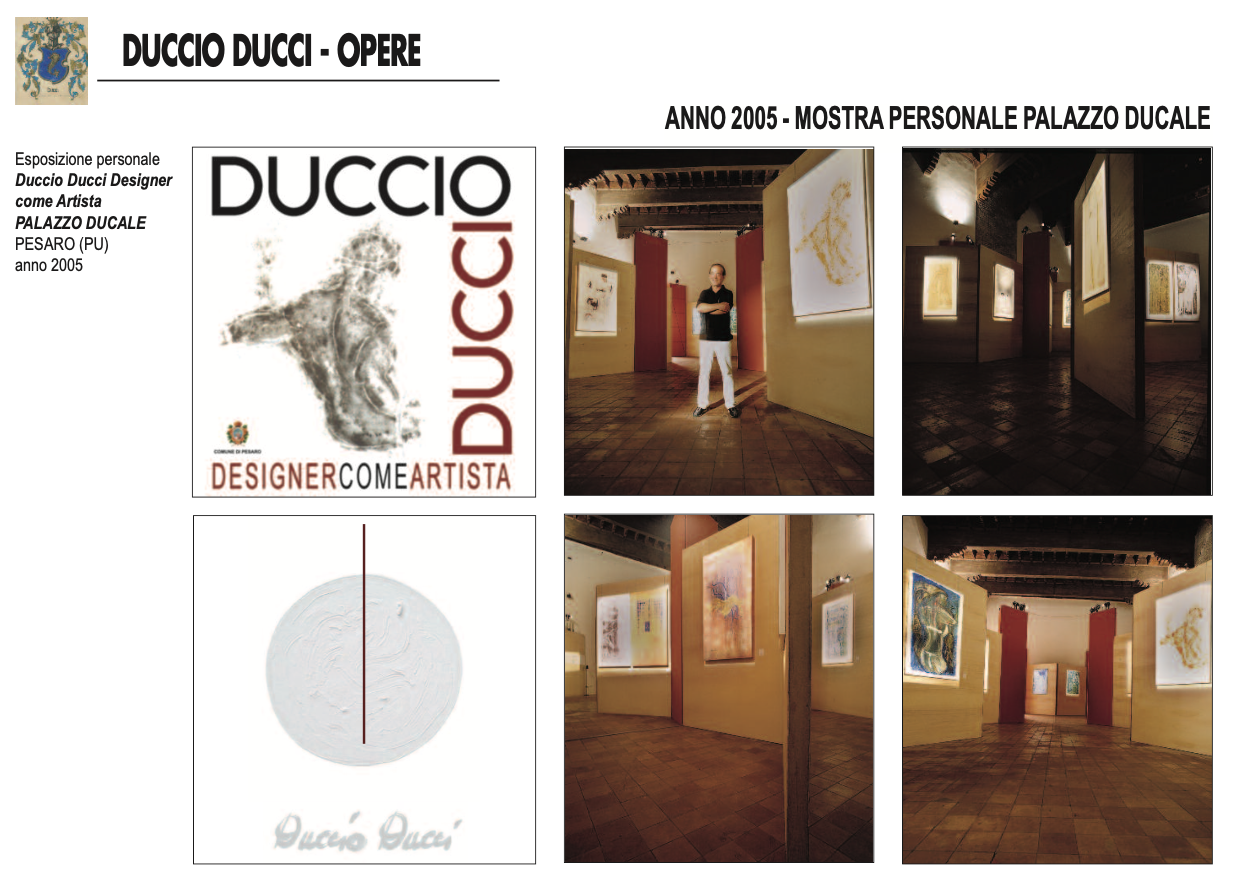 Mostra Palazzo Ducale Pesaro - Duccio Ducci Designer Artista